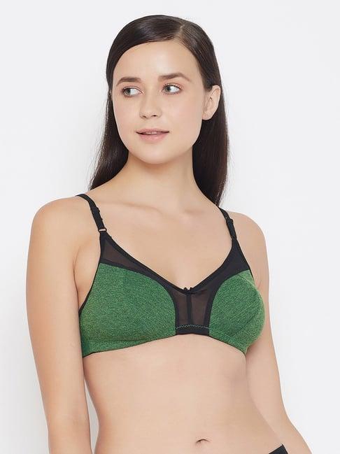 clovia green non wired non padded full coverage bra