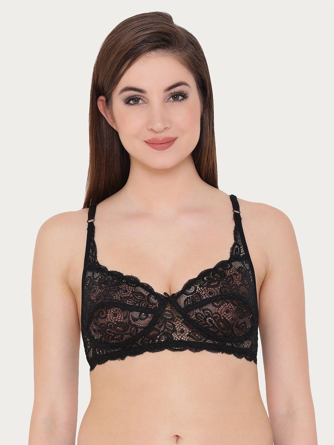 clovia lace non-padded non-wired bra