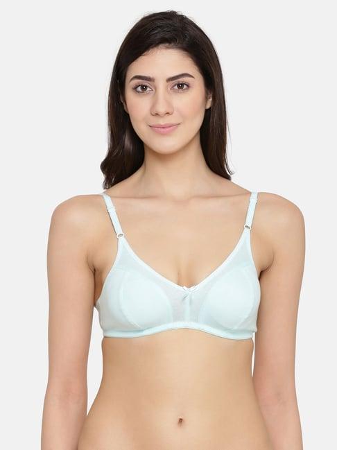 clovia light blue non wired non padded full coverage bra