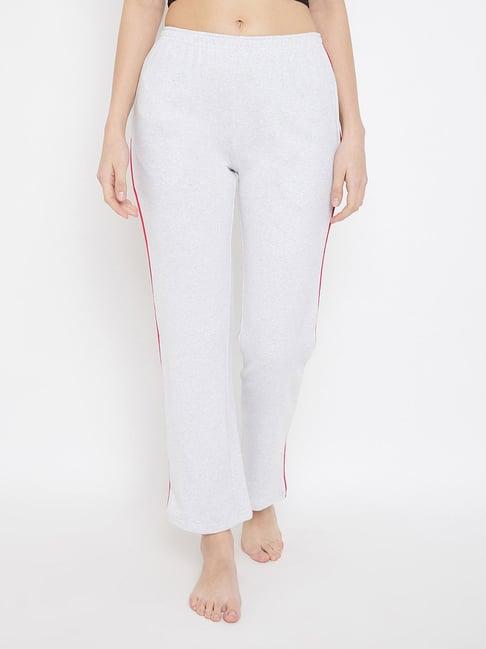 clovia light grey textured pyjamas