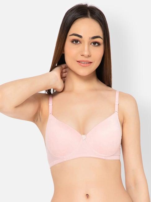 clovia light pink half coverage push-up bra