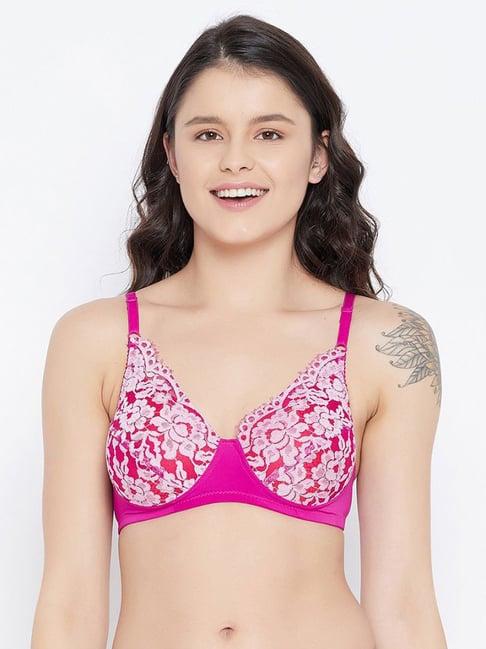 clovia magenta non wired padded t-shirt bra