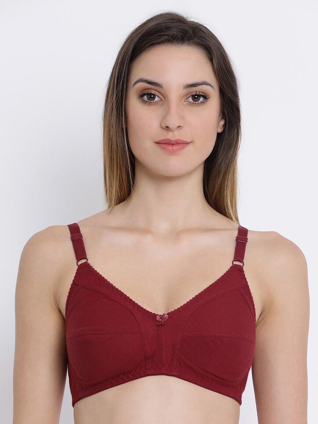 clovia maroon bra full coverage