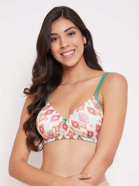 clovia multicolor non wired padded t shirt bra