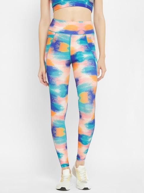 clovia multicolored printed tights