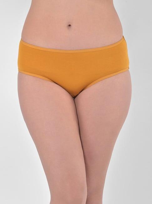 clovia mustard cotton hipster panty