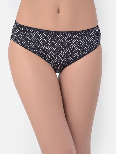 clovia navy printed bikini panty