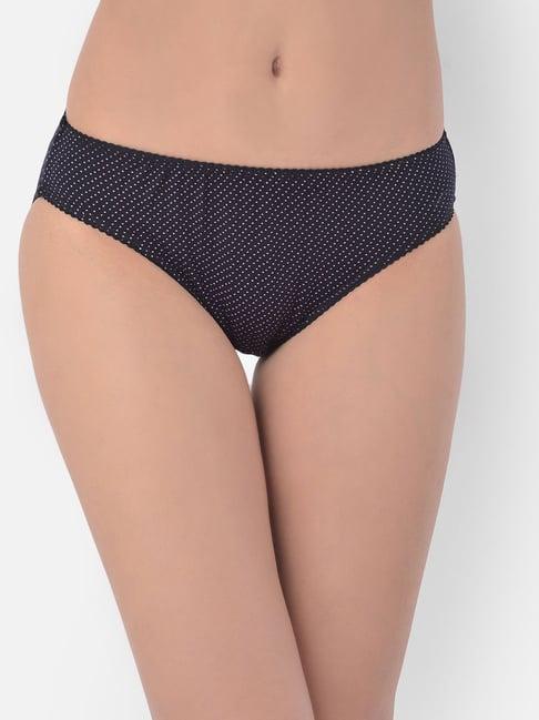 clovia navy printed bikini panty