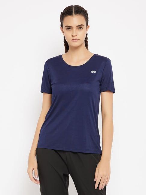 clovia navy regular fit t-shirt