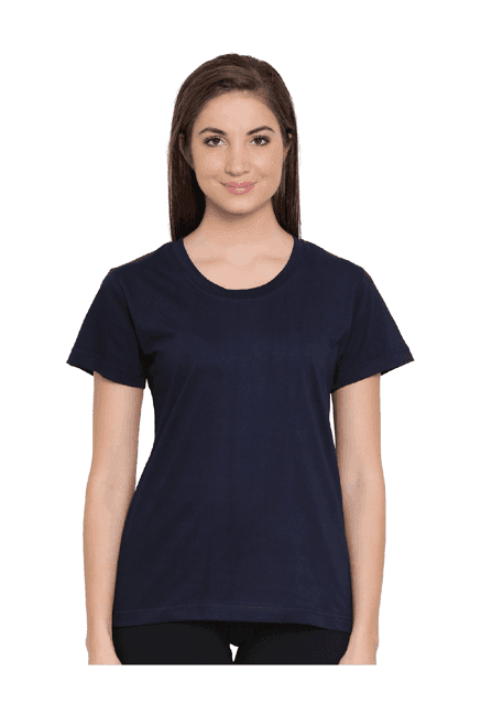 clovia navy round neck t-shirt