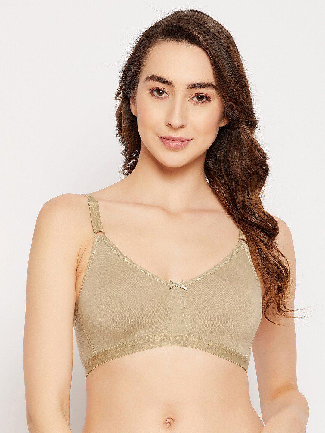 clovia non-wired full coverage non-padded cotton t-shirt bra with all day comfort