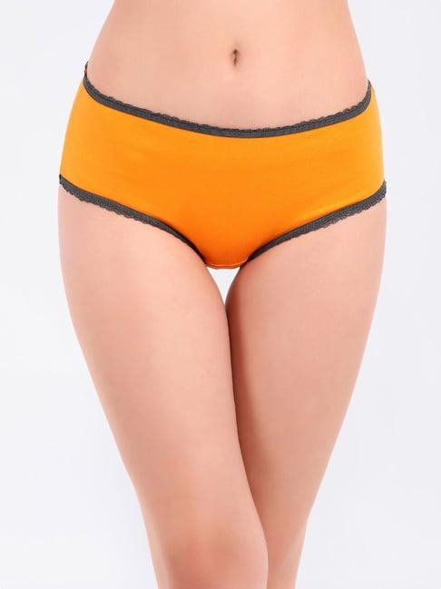 clovia orange mid waist hipster panty