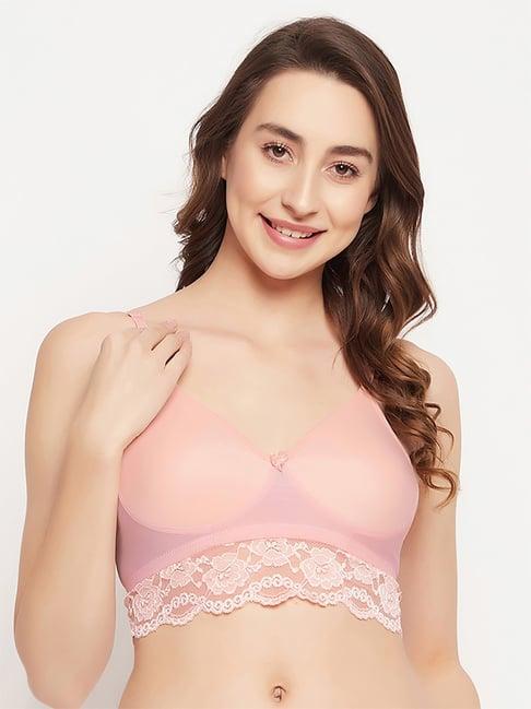 clovia peach cotton bralette bra