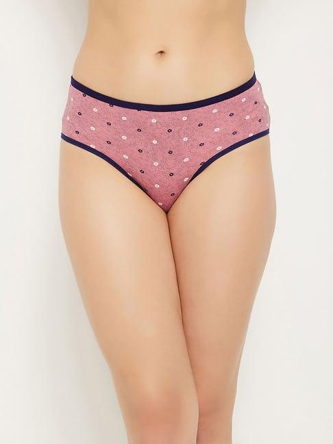 clovia peach printed hipster panty