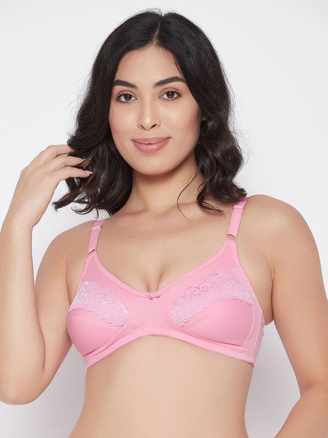 clovia pink cotton bra