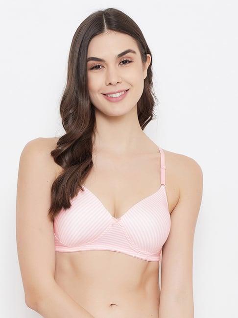 clovia pink non wired padded t-shirt bra