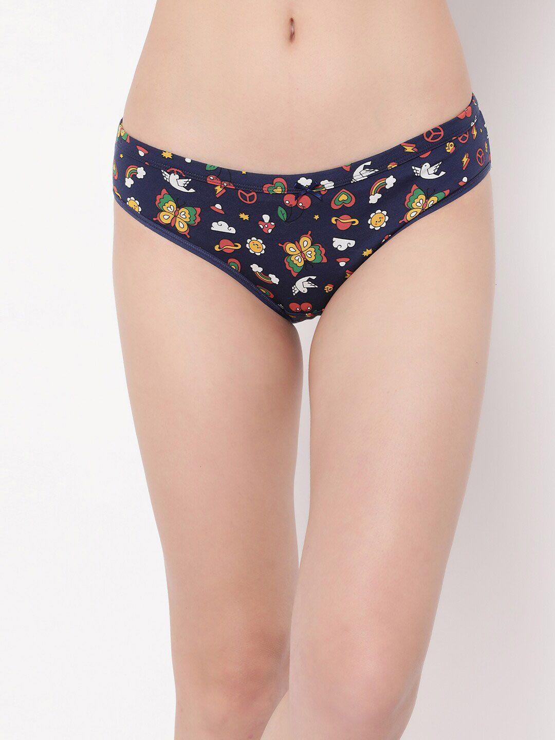 clovia printed low rise anti-microbial hipster brief