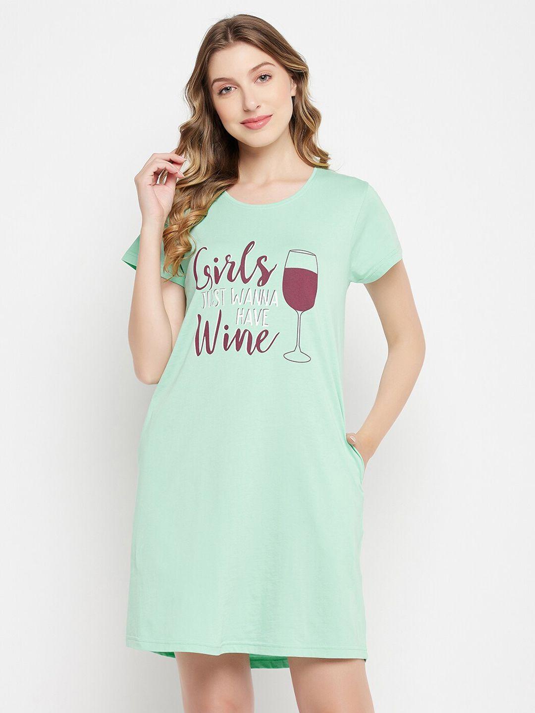 clovia printed nightdress