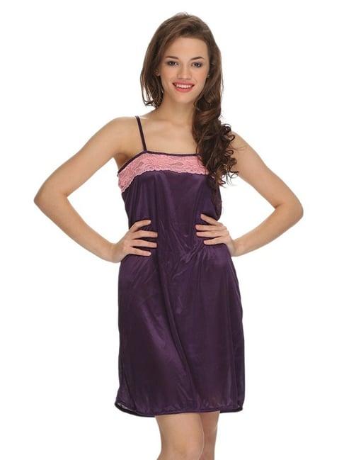 clovia purple babydoll