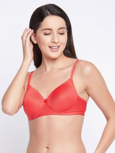 clovia red t-shirt bra