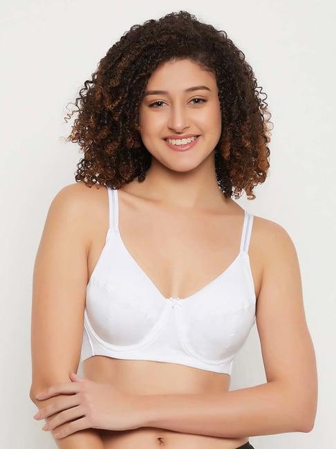 clovia white cotton minimizer bra