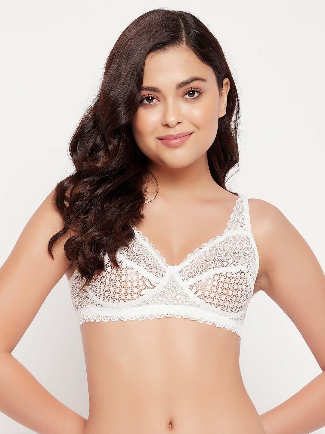 clovia white non-padded bra