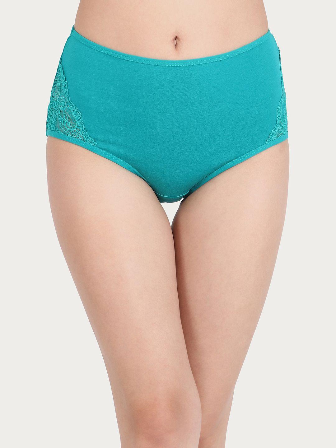 clovia women turquoise blue solid hipster briefs pn1057p17xl