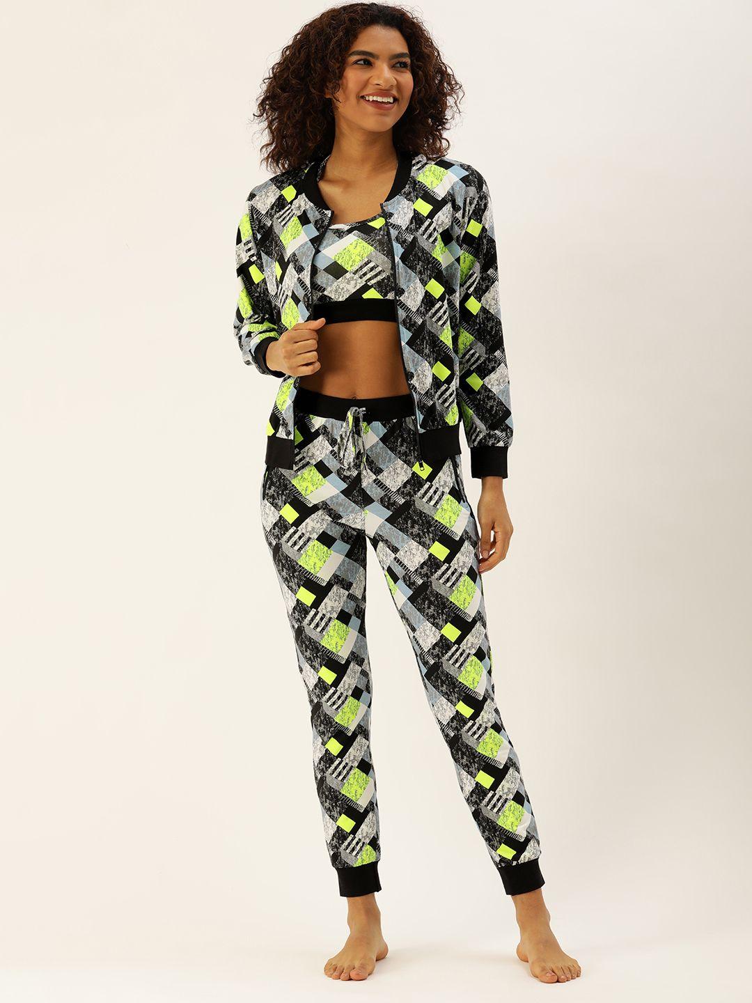 clt s women printed night suit with bra