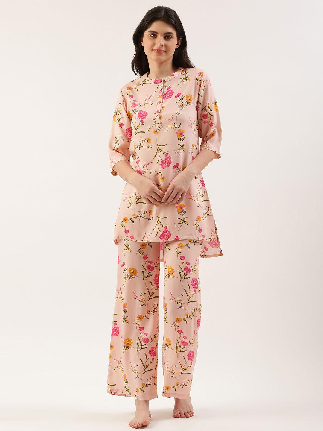 clt s floral print night suit