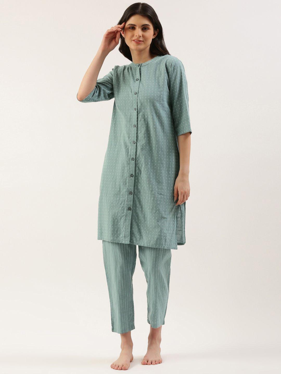 clt s printed pure cotton night suit