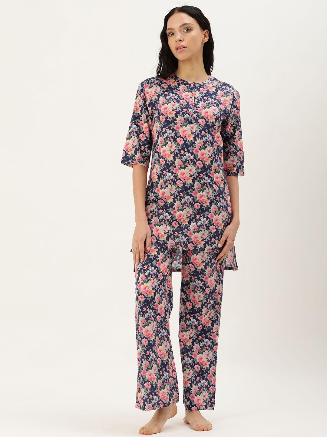 clt.s floral printed night suit