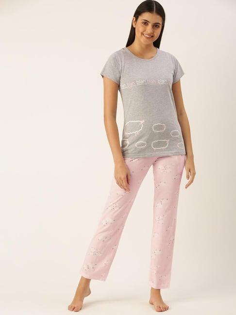 clt.s grey graphic print pajama set