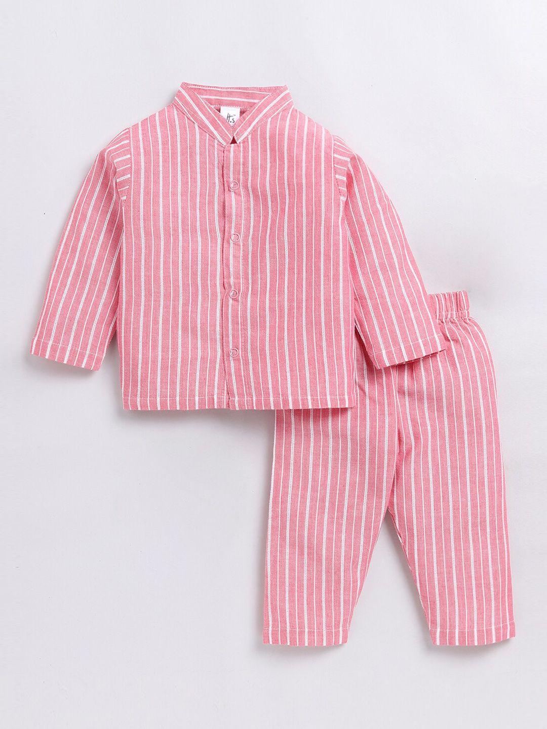 clt.s infants striped pure cotton night suit