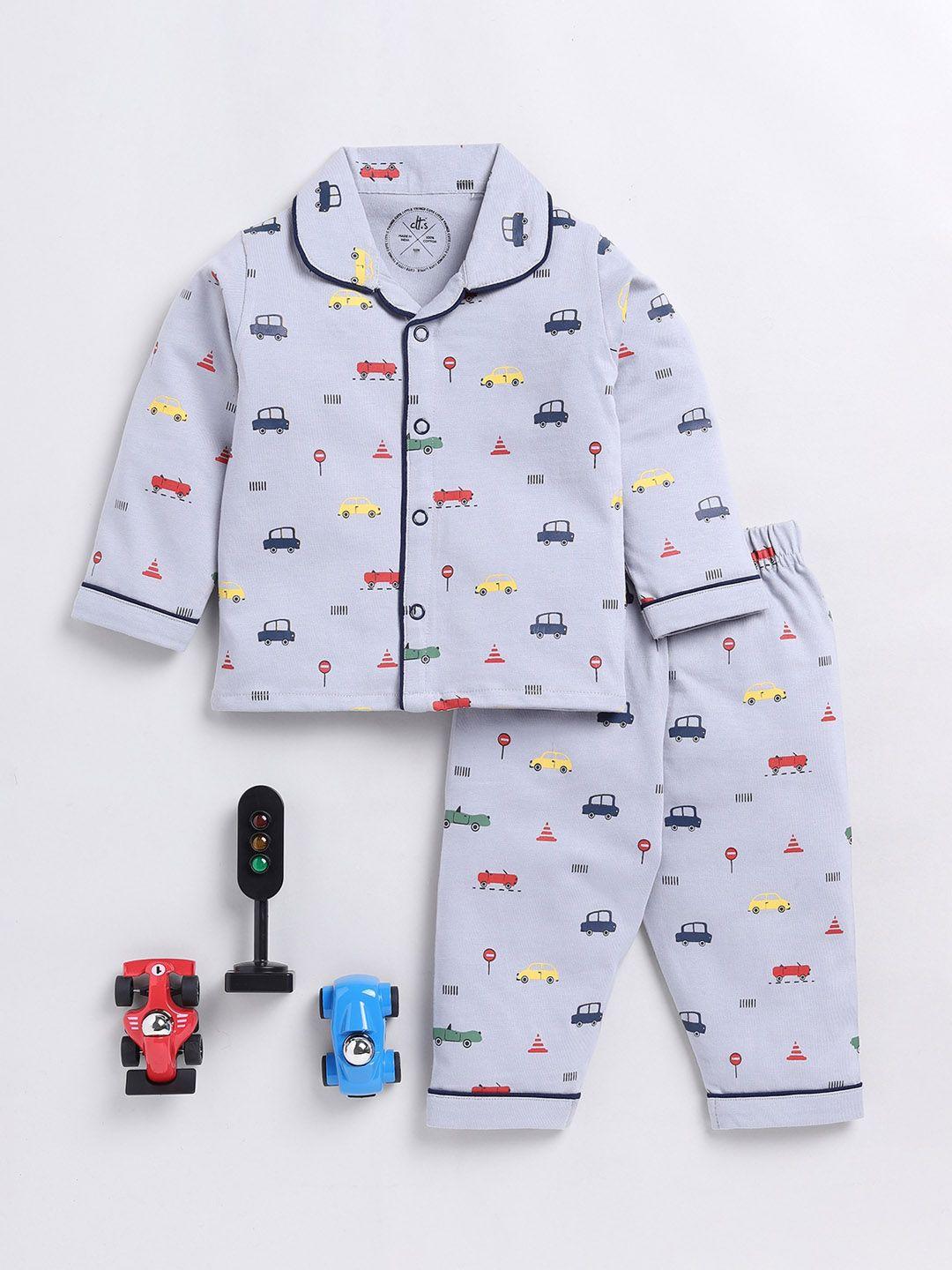 clt.s kids conversational printed night suit