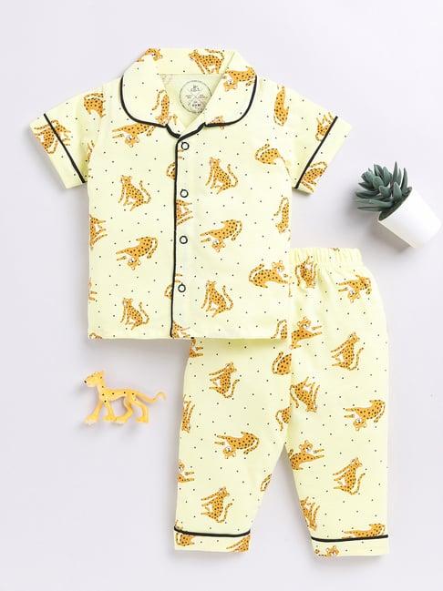clt.s kids yellow printed shirt with pants