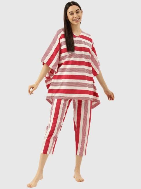 clt.s red striped pajama set