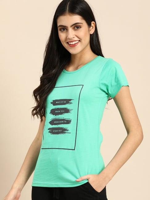 clt.s turquoise printed t-shirt