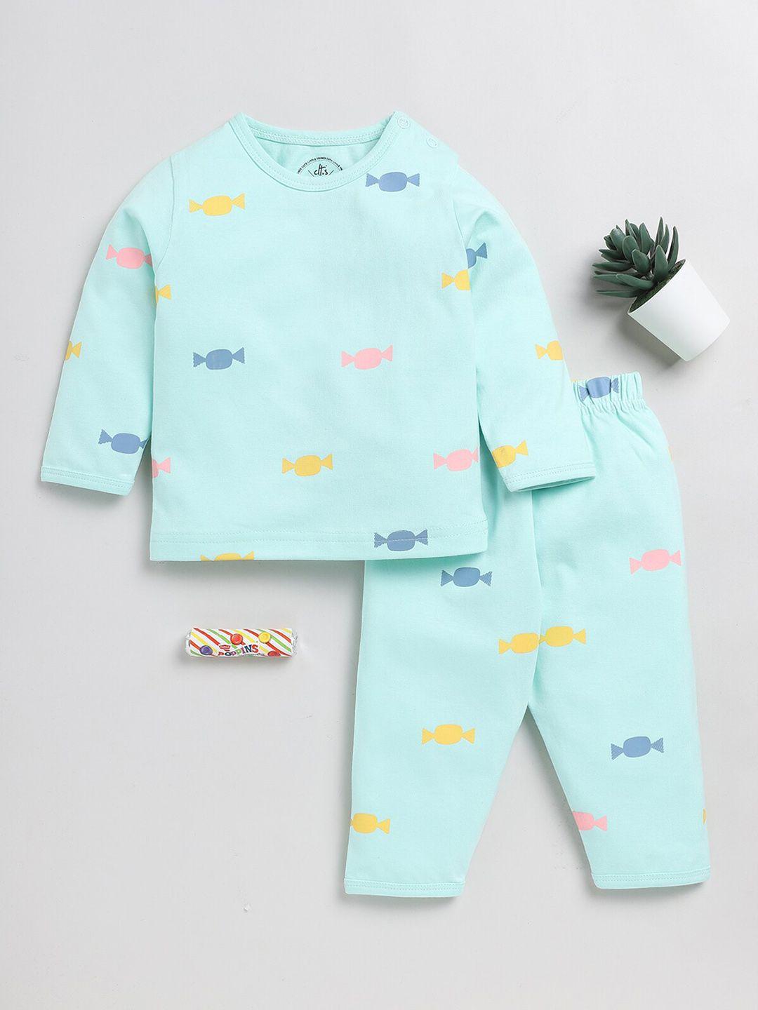 clt.s unisex graphic printed pure cotton night suit