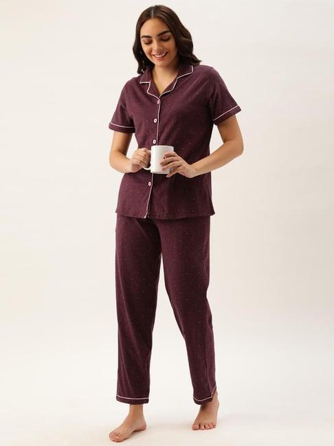 clt.s violet polka dot pajama set