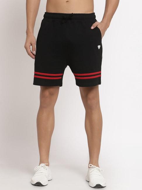 club york black regular fit shorts