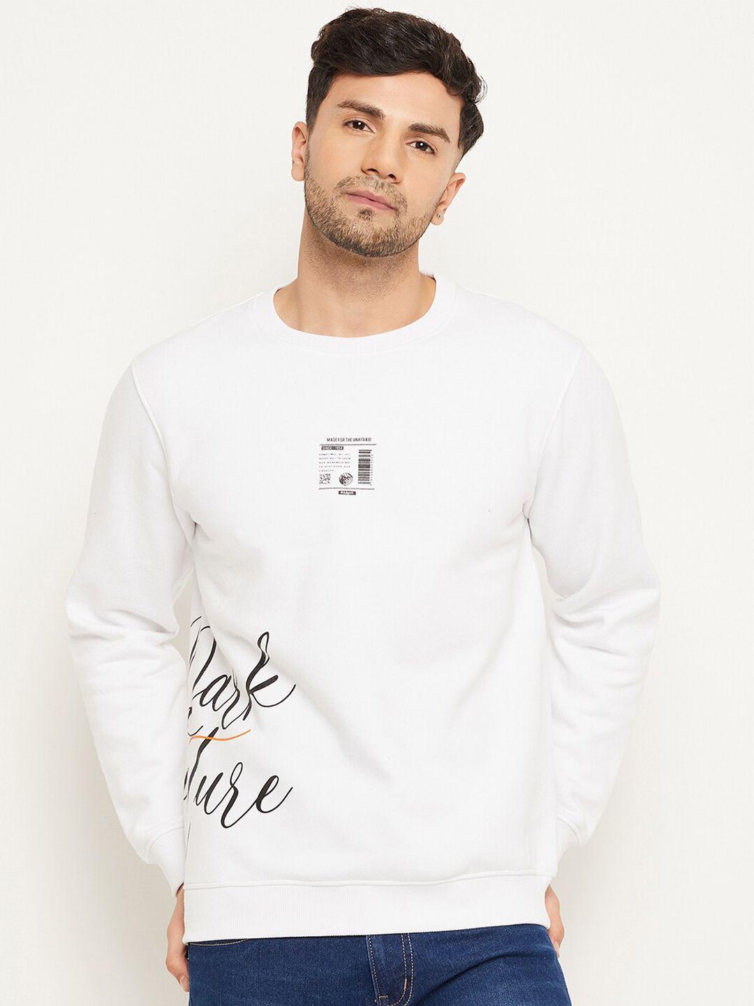 club york typography printed fleece pullover sweatshirt