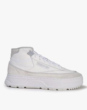 club c double geo mid-top lace-up shoes