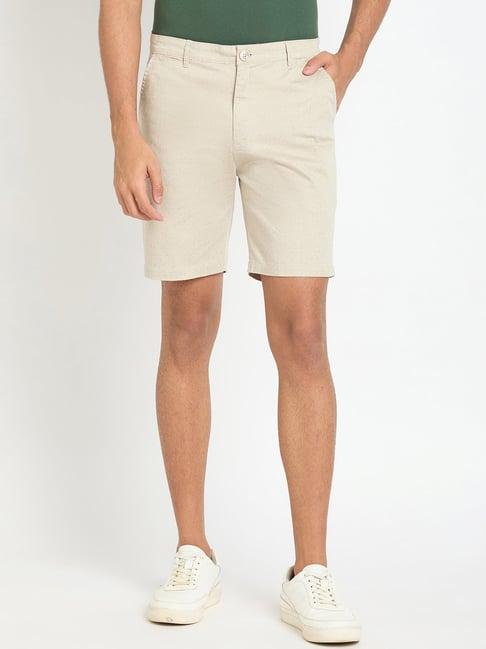 club york beige regular fit shorts