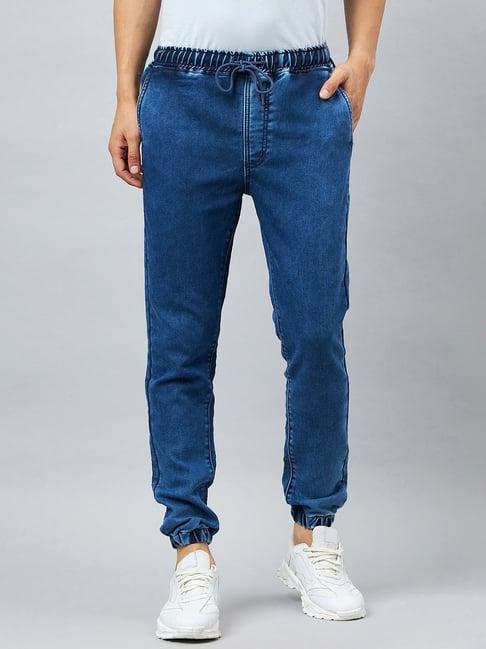 club york blue slim fit lightly washed jogger jeans