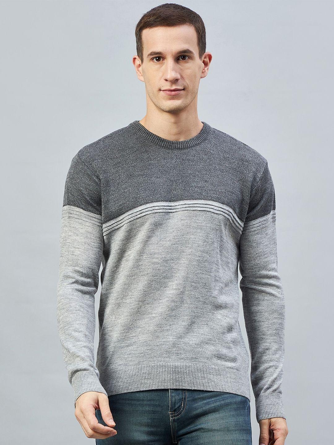 club york colourblocked round neck pullover