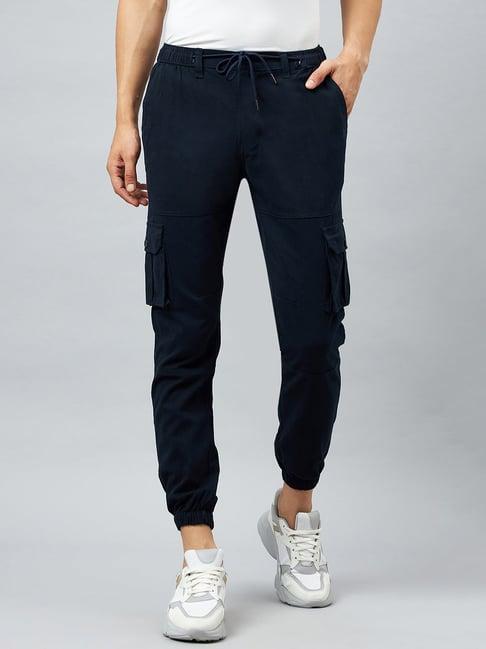 club york dark blue slim fit cargo joggers