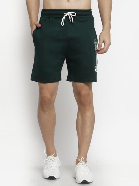 club york dark green regular fit shorts