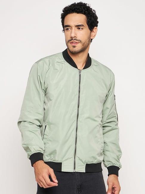 club york green regular fit bomber jacket