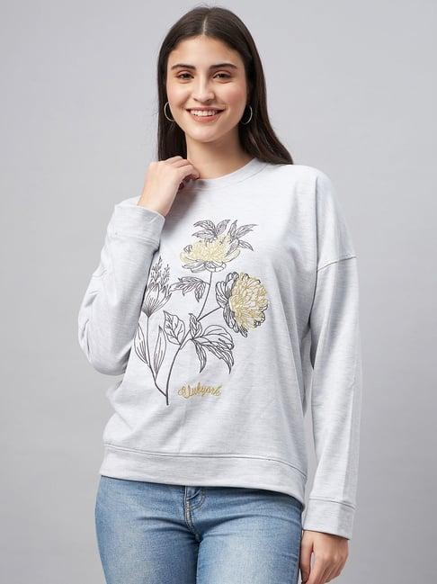 club york grey embroidered sweatshirt