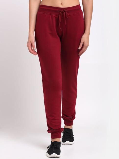 club york maroon mid rise joggers